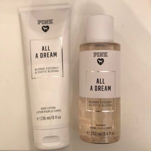 NWOT Pink Body Lotion and Mist
